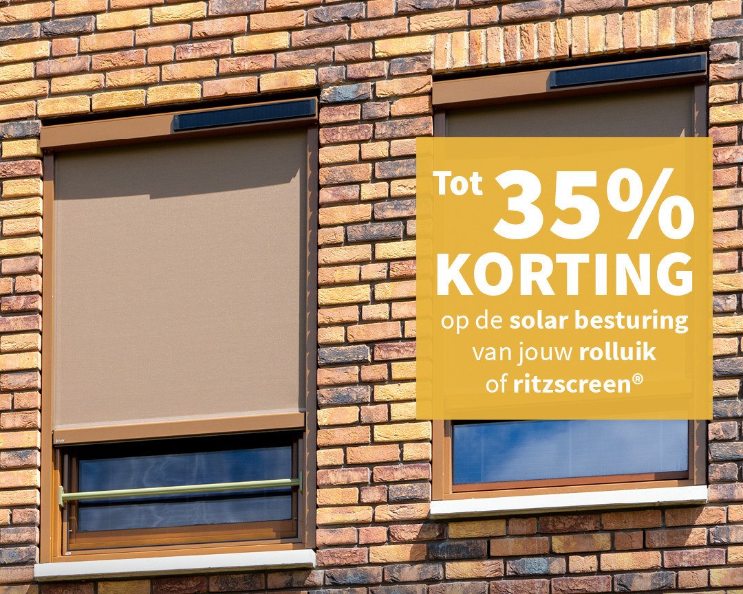 Tot 35% korting op Solar bediening Verano Rolluiken & Ritzscreens
