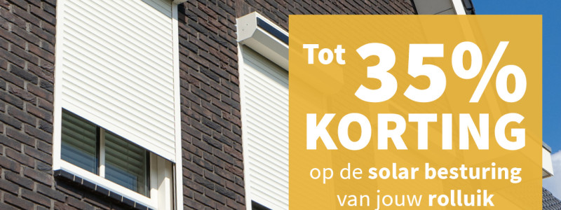 Tot 35% korting op Solar bediening Verano Rolluiken & Ritzscreens