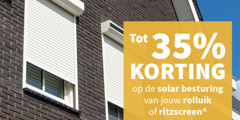 Tot 35% korting op Solar bediening Verano Rolluiken & Ritzscreens
