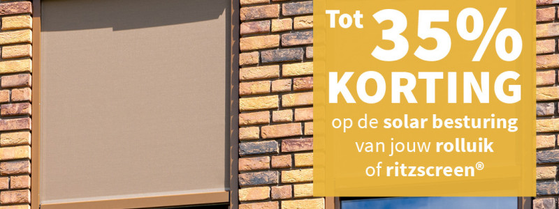 Tot 35% korting op Solar bediening Verano Rolluiken & Ritzscreens