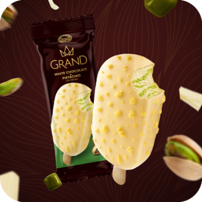 LODY GRAND PISTACJA W BIALEJ CZEKOLADZIE 100ml (28szt.) KORAL
