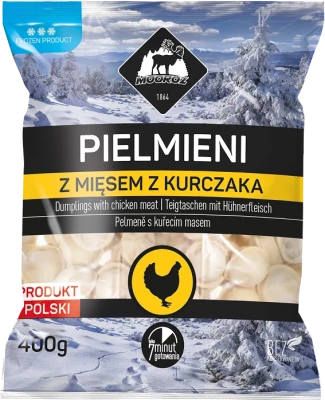 PIELMIENI Z KURCZAKA 450gr. (14szt.) €3.40/szt. MOOROZ