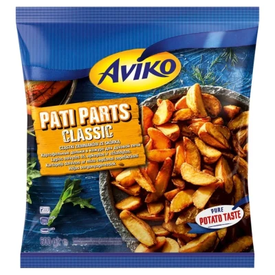 CZASTKI ZIEMNIACZANE ZE SKORKA ( 10x600gr.) €2.20/szt. AVIKO