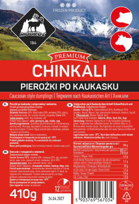 CHINKALI   KAUKASKIE   WIEPRZOWO   WOLOWE 410gr. (12szt.) €2,70/szt. MOOROZ