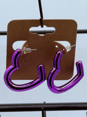 Glossy Violet Hearts