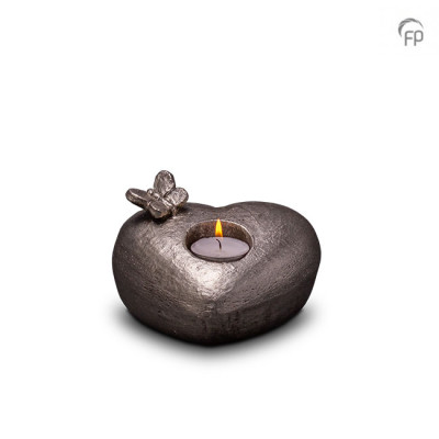 UGKS 001 AT Keramische urn zilver Tederheid (waxine)