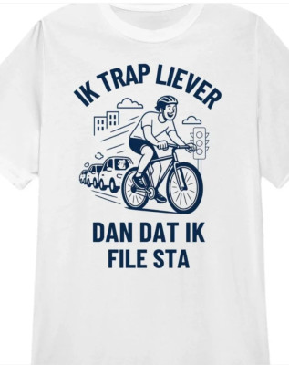 Ik trap liever dan dat ik file sta